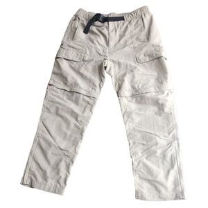 The North Face zip off convertible tan nylon pants to shorts men’s Large
